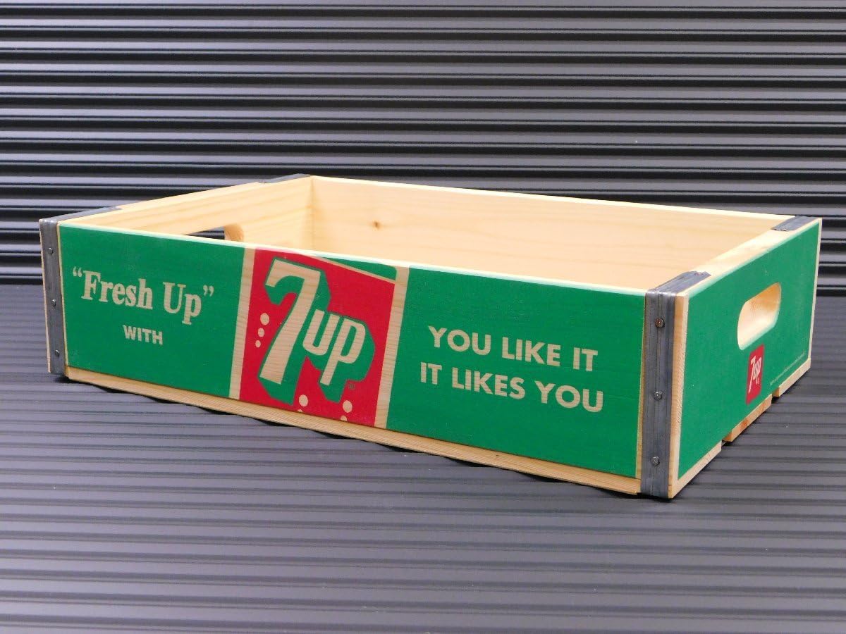 【訳あり】U.S.A ヴィンテージ 7up 木箱 セブンアップ ウッドボックス VINTAGE LIKE 7UP WOOD BOX / ウッドボックス / M , L /